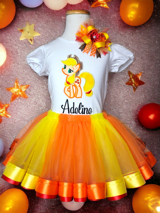 Applejack, my little pony outfit, MLP birthday outfit, Applejack inspired outfit, Applejack top, Applejack party